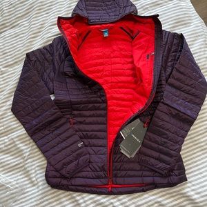 Eddie Bauer Women's MicroTherm 2.0 Down Hooded Jacket - Eggplant - Large (Tall)